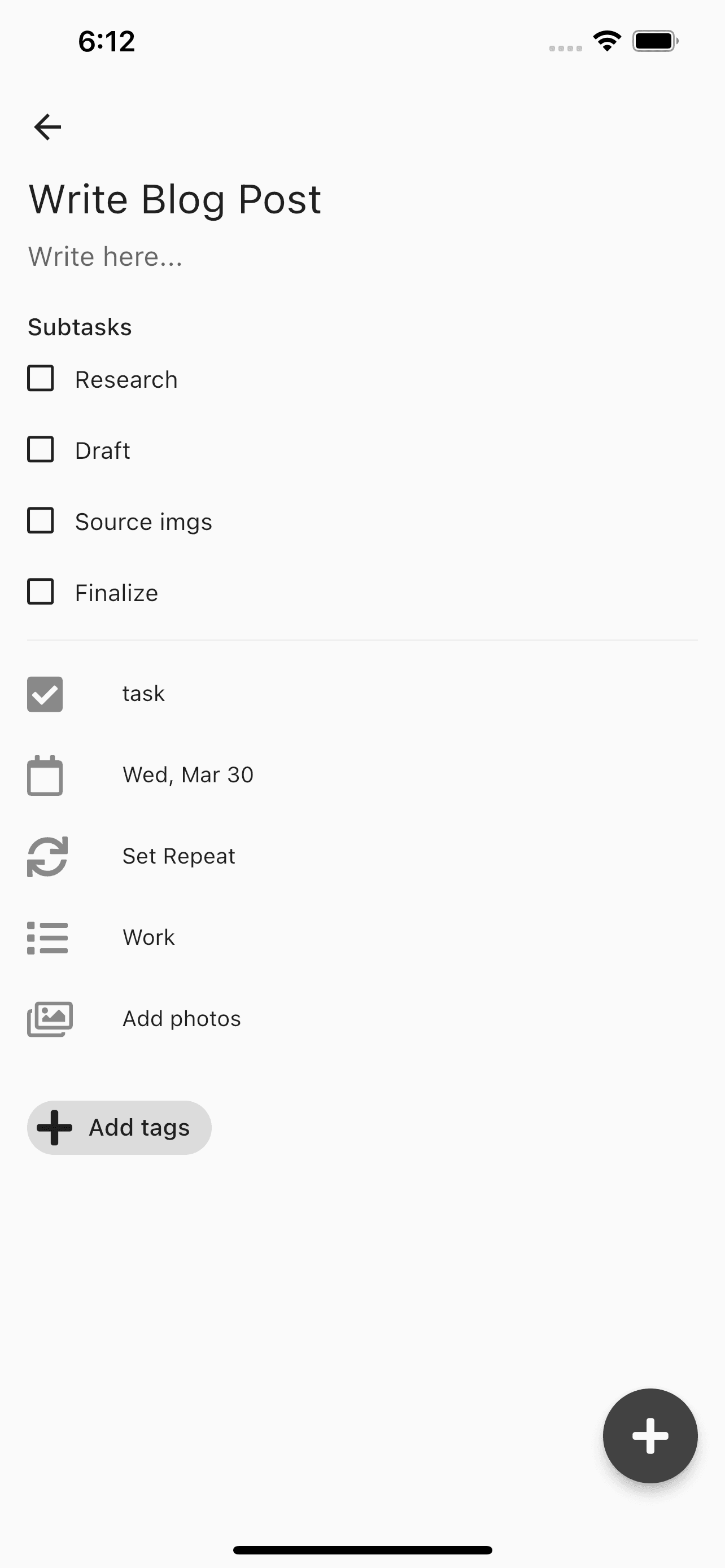 Bullet Journal App Screenshot
